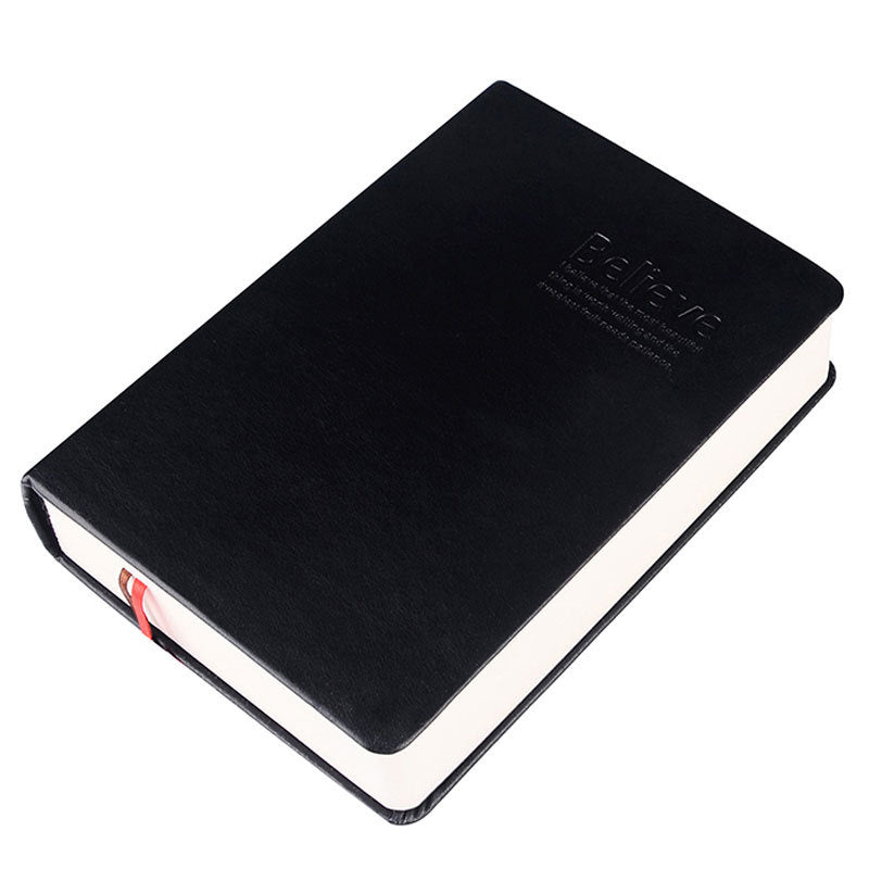Vintage Bible-Shaped Leather Notebook