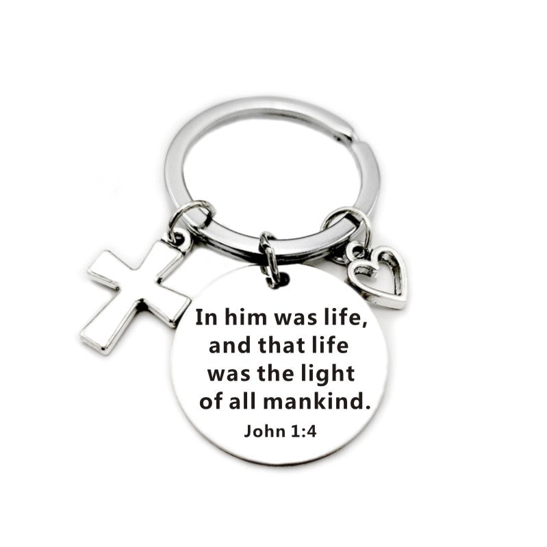 Christian Bible Pendant Keychain